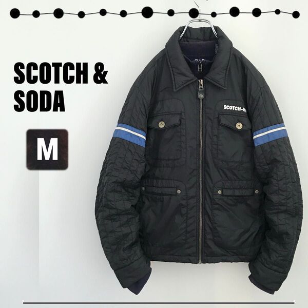 SCOTCH & SODA スコッチアンドソーダ★ナイロントラッカージャケット★モータースポーツスタイル★キルティング★メンズM