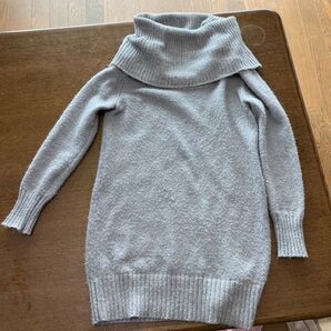 ロングニット タートルネック グレー だいたいMサイズくらいです