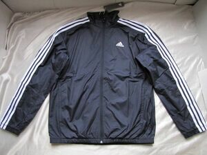 adidas アディダス ウインドブレーカー 裏地起毛トリコット/紺(Ｏサイズ)★格安SALE！