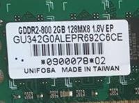 GU342G0ALEPR692C6CE ★Unifosa ★PC2-6400 DDR2-800MHz★ 2GB×2枚　4GB★完動品_画像3