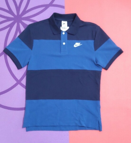 ナイキ　半袖ポロシャツ　メンズSサイズ　ブルー/ネイビー　DM6951-410