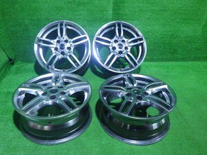 中古 15インチ 15×6J 5穴 SPORTTECHNIC 社外 アルミホイール 4本セット ゴルフ プリウス ウィッシュ カルディナなど