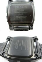 【MK】NIXON ニクソン BASE 腕時計 黒 ブラック 18D 現状動作品 訳あり 現状品 _画像2