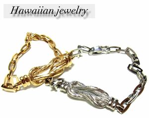 【SALE】ハワイアンジュエリー メンズ 重ね付け ブレスレット シルバーアクセ　 ペーパーチェーン　 CHROME HEARTS