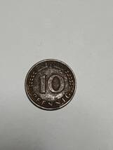 西ドイツ　10ペニヒ　黄銅張スチール貨　1950年_画像1