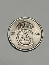 スウェーデン　25オーレ　白銅貨　1966_画像2