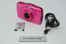 Nikon COOLPIX W100 Pink Waterproof Digital Camera from JAPAN [美品] #806A_画像1