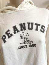 レディースMサイズ：コルザ【スヌーピー／PEANUTS】プリントパーカー／スエットパーカー：アイボリー 定価：２，４８０税_画像2