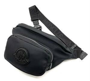 ■MONCLER モンクレール DURANCE BELT BAG F209A5M70200 ボディバッグ スリングバッグ ウエストバッグ ロゴ ブラック 黒 2020