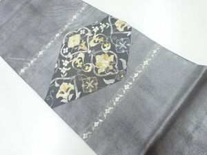 ys6784539; 宗sou 花唐草模様刺繍袋帯（材料）【アンティーク】【着】