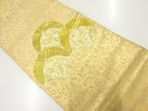 ys6815064; 宗sou 菊に重ね菱・草花模様刺繍袋帯【リサイクル】【着】_画像1