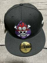 ワンピース ワンピース × ニューエラ キャップ ポートガス・D・エース ブラック ONE PIECE × New Era 59FIFTY Portgas D. Ace_画像1