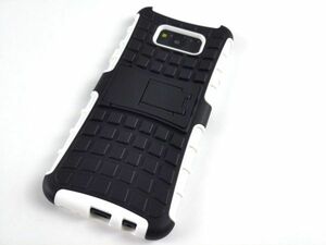 Galaxy S8+ SC-03J/SCV35 スタンド カバー 耐衝撃ケース ホワイト