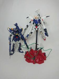 MG　1/100　F91ガンダム、F91ガンダム(ハリソン・マディン専用機)　２体セット　素組　墨入　完成品