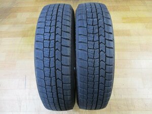 溝十分有り! 155/65R14 スタッドレスタイヤ 2本 ダンロップ WINTERMAXX WM02 2019年 軽四 ワゴンR スペーシア タント キャンバス N-BOX 等