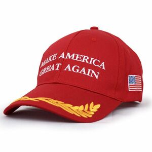 赤　金　トランプ 選挙キャップ Make America Great Again