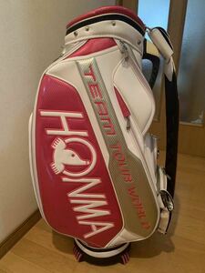 HONMA ホンマ TEAM TOUR WORLD 9.5型★中古★3点式 アスリートツアープロモデル ホワイト・ピンク