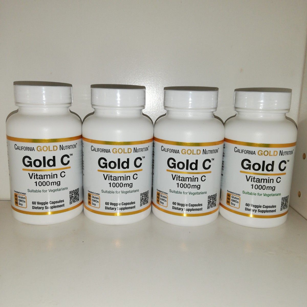 4個セット】Gold C ビタミンC 1000mg 60粒 アスコルビン酸 California