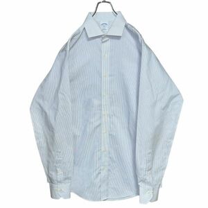 ★ワイドスプレッド★Brooks Brothers SLIM FIT長袖シャツ 16-6/7(L相当) NON-IRON ALL COTTON ブルックスブラザーズ 洗濯プレス済み 0973