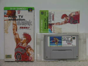 ■■ 即決!! SFC テレビアニメ スラムダンク 四強激突（箱説付き）SLAMDUNK／ スーパーファミコン SUPER Famicom■■