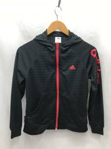 adidas キッズ ボーダー パーカー 160 ブラックxピンク 女の子 子供服 アディダス 23103101