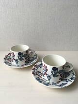 ② [未使用] アラビア ルノ フロストベリー 2客セット ティーカップ&ソーサー scope arabia runo frost berry tea cup _画像1