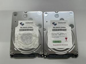 2.5インチHDD 2枚　WL500GLSA854　動作確認済