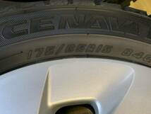 175/65R15 GoodYear IceNavi 6 2017年　4本　トヨタ純正スチールホイール　4穴　PCD:100_画像2