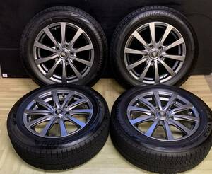 205/60r16 BRIDGESTONE BLIZZAK スタッドレスタイヤセット 2018年　4本 Manaray Sport アルミホイールセット　5穴　PCD:114.3 