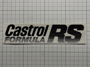 【半透明】外国 古いステッカー：Castrol FORMULA RS カストロール オイル 広告 自動車 オートバイ ビンテージ 海外 +Af