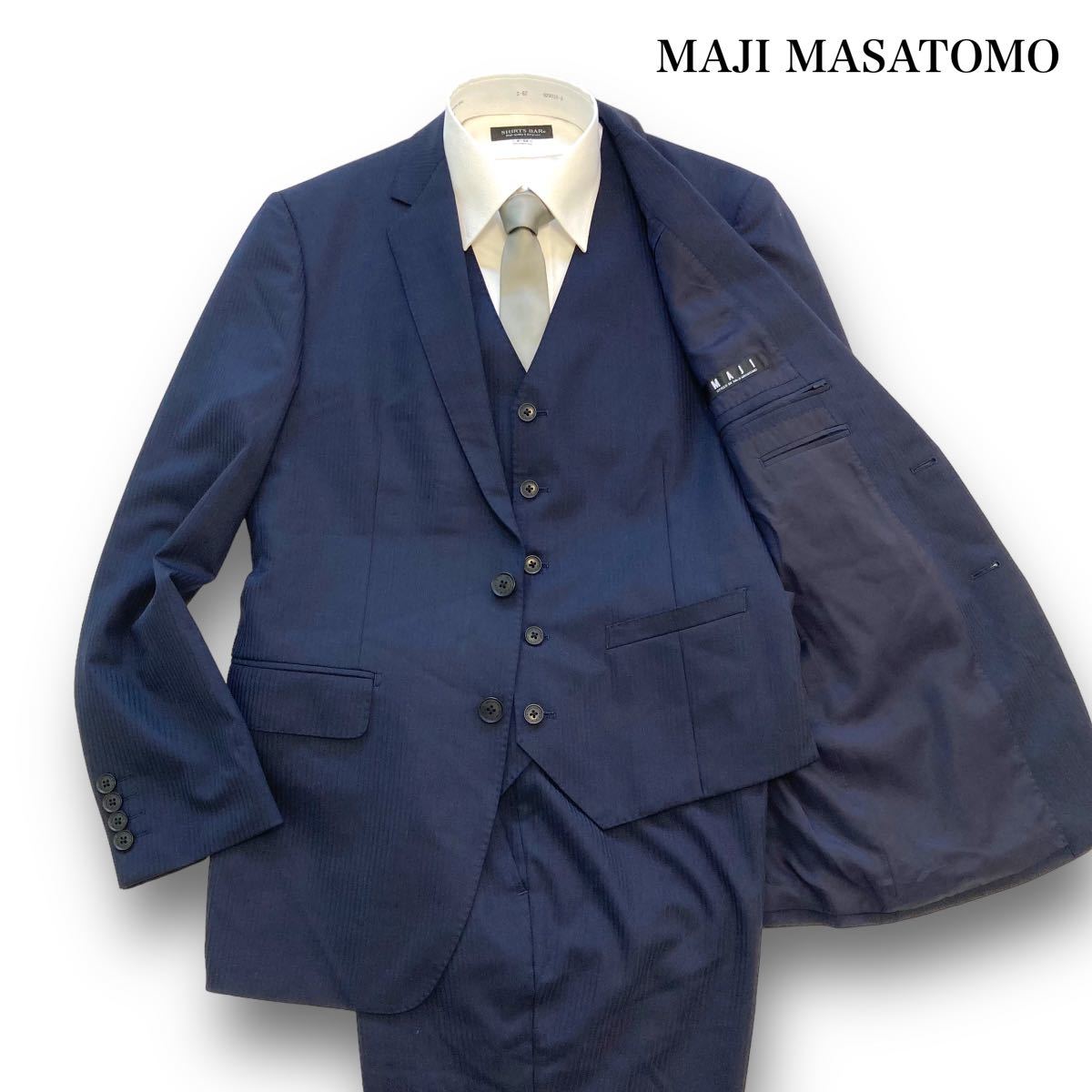 早い者勝ち】アオキ MAJI タスマニア スーツ セットアップ ネイビー-