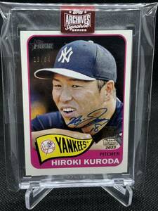 2023 Topps archives 黒田博樹　直筆サインカード　直書きauto