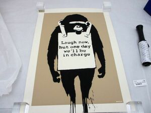 希少 WCP Banksy バンクシー LAUGH NOW リプロダクション シルクスクリーン プリント 現代アート 限定品