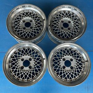 深リム　3ピース　スピードスター SSR スターフォーミュラー メッシュ 16×7JJ ET+10(実測) PCD114.3-4穴　ハブ径約74mm 4本セット