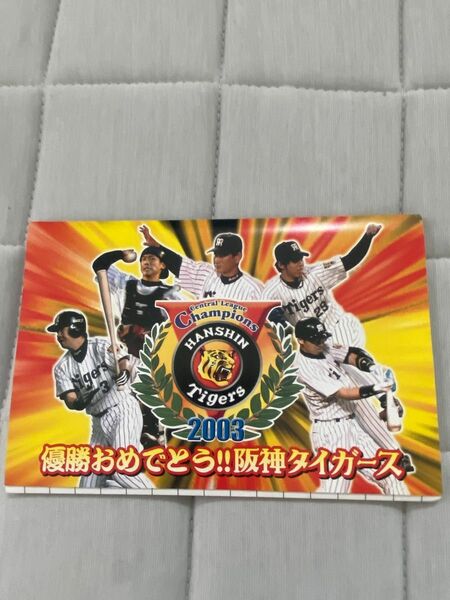 阪神2003年優勝記念ポストカード　金本選手、星野監督　選手計10枚セット