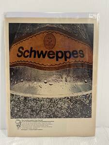 1968年6月7日号LIFE誌広告切り抜き【Schweppes シュエップス/トニックウォーター】アメリカ買い付け品60sビンテージUSAインテリア