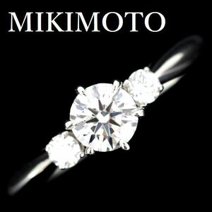  Mikimoto бриллиант 0.32ct G-VVS2-3EX кольцо Pt950