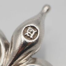 J159 ダイヤモンド風 ペンダント トップ リリーエンブレム フレア 百合の紋章 デザイン シルバー チャーム ヘッド_画像7