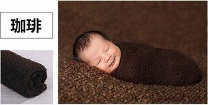  newborn baby baby new bo-n photo baby LAP Moss rinse wa dollar . parcel blanket 45x155cm Cafe coffee Brown tea color 
