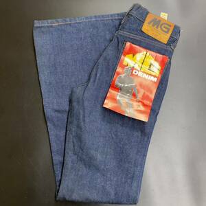 [ unused ] retro Vintage 70's that time thing dead stock MG bell bottom Denim jeans man and woman use OK DENIM W27 tag attaching 