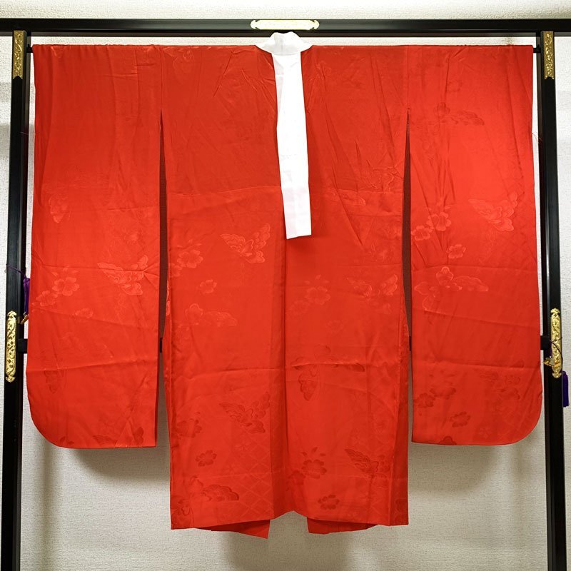 ◆振袖用長襦袢 赤 /裄67袖丈105/◆美品 310u25 ◆振袖用長襦袢 赤 /裄67袖丈105/◆美品 310u25