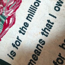 vintageラグ カーペット マルチカバー、花柄、薔薇、メッセージ 177_画像3