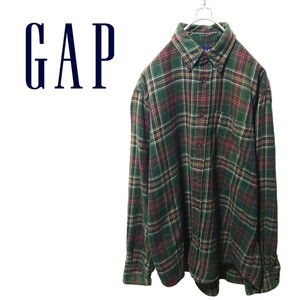 【OLD GAP】希少 90年代 チェック ネルシャツ ヴィンテージA-1349