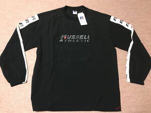 送料無料 新品 未使用 RUSSELL ATHLETIC ラッセルアスレティック トップス L ナイロン BLK プリント RBM19F0013 長袖 ピステ トレーニング