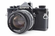 [美品] オリンパス OLYMPUS OM-1 一眼レフ 35mm フィルムカメラ ブラック 黒 + ZUIKO AUTO-S 50mm f/1.4 1995185_画像1