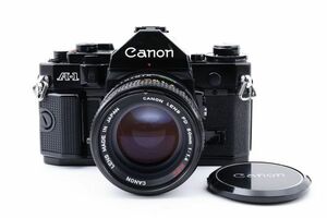 [美麗品] キヤノン Canon A-1 一眼レフ 35mm フィルムカメラ ブラック 黒 + FD 50mm f/1.4 S.S.C 2006215