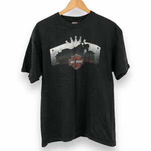 ハーレーダビッドソン HARLEY-DAVIDSON Ｔシャツ 半袖 アメリカ古着 黒 ブラック メンズ