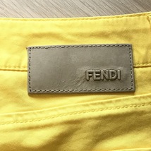 FENDI フェンディ カラーデニム パンツ ズボン ボトムス スキニー レディース 黄色 イエロー サイズ38_画像9