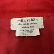 VINTAGE mila schon イタリア製 変形コート ウールコート 極上 デザインコート 肩パット入り オールド ミラショーン【送料一律/同梱可能】C_画像10