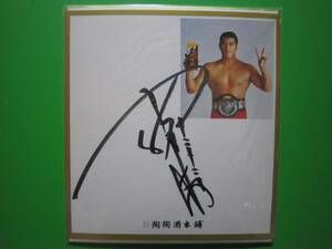  Anne tonio. tree autograph square fancy cardboard New Japan Professional Wrestling 